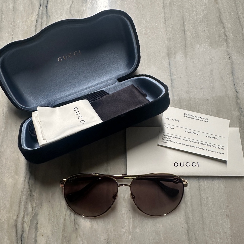 Gucci Brown Sunglasses with Case